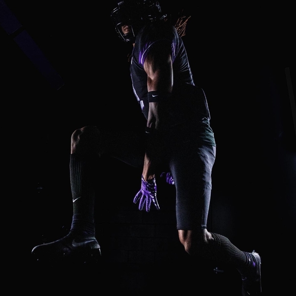 Men's Nike TCU Horned Frogs Team Issued Vapor Football Jet 7.0 Gloves - Picture 4 of 13